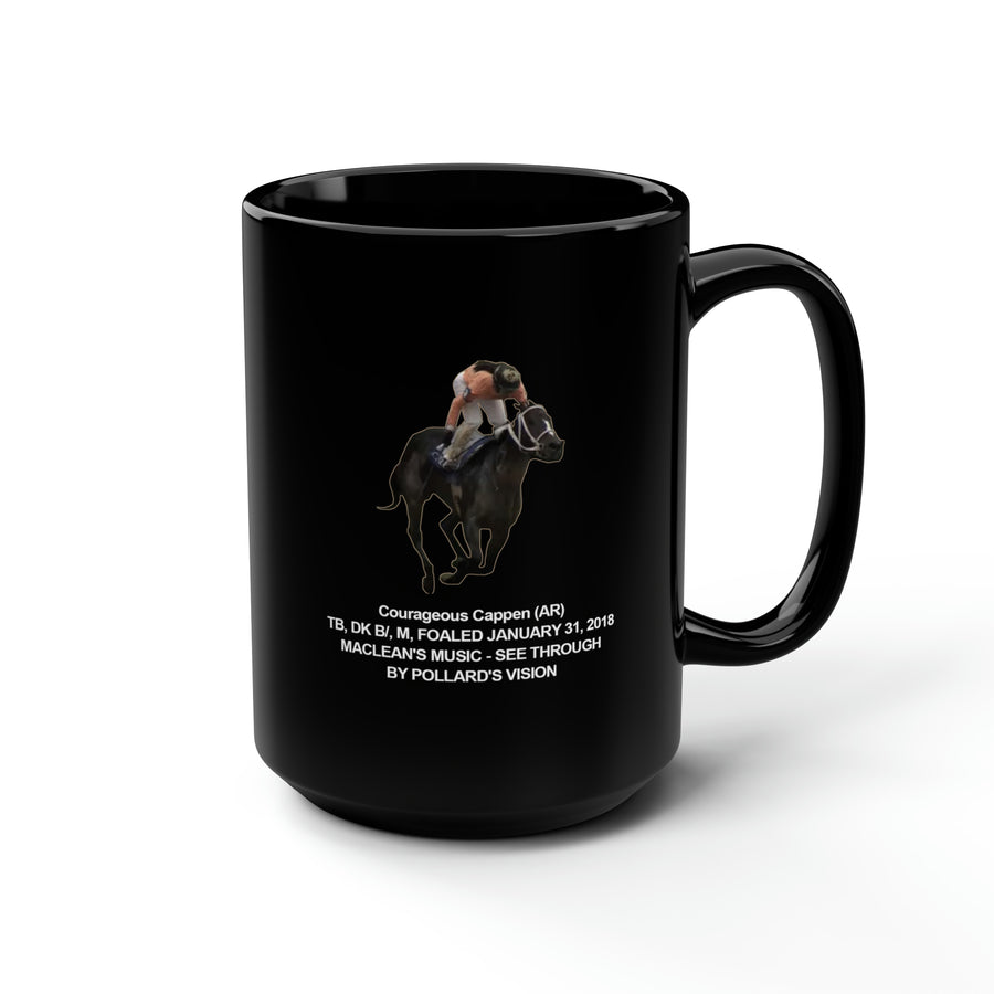 Courageous Cappen Black Mug, 15oz