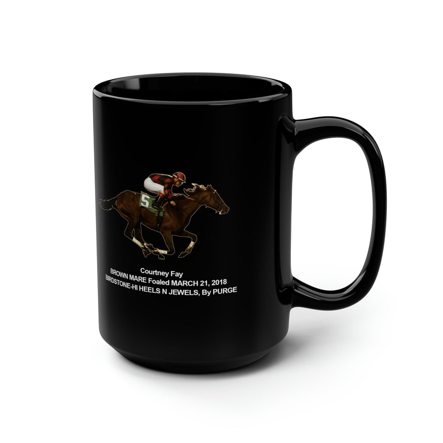 Courtney Fay Black Mug, 15oz