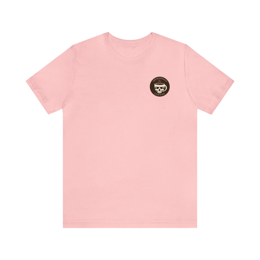 Pink Grindhead Coffee Shirt Unisex Jersey Short Sleeve Tee