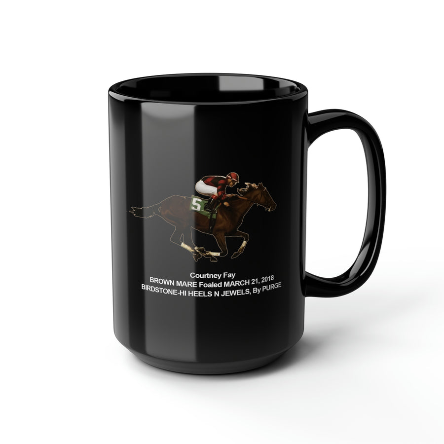 Courtney Fay Black Mug, 15oz