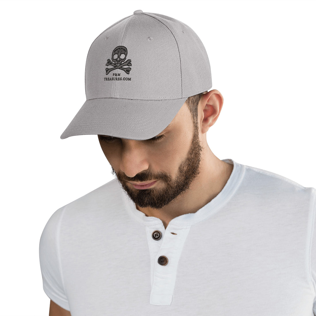 Courageous Cappen Hat - Embroidered Baseball Cap - White or Gray