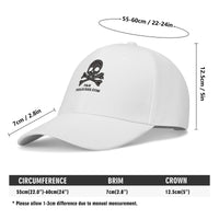 Courageous Cappen Hat - Embroidered Baseball Cap - White or Gray