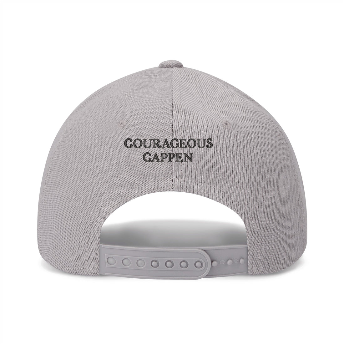 Courageous Cappen Hat - Embroidered Baseball Cap - White or Gray