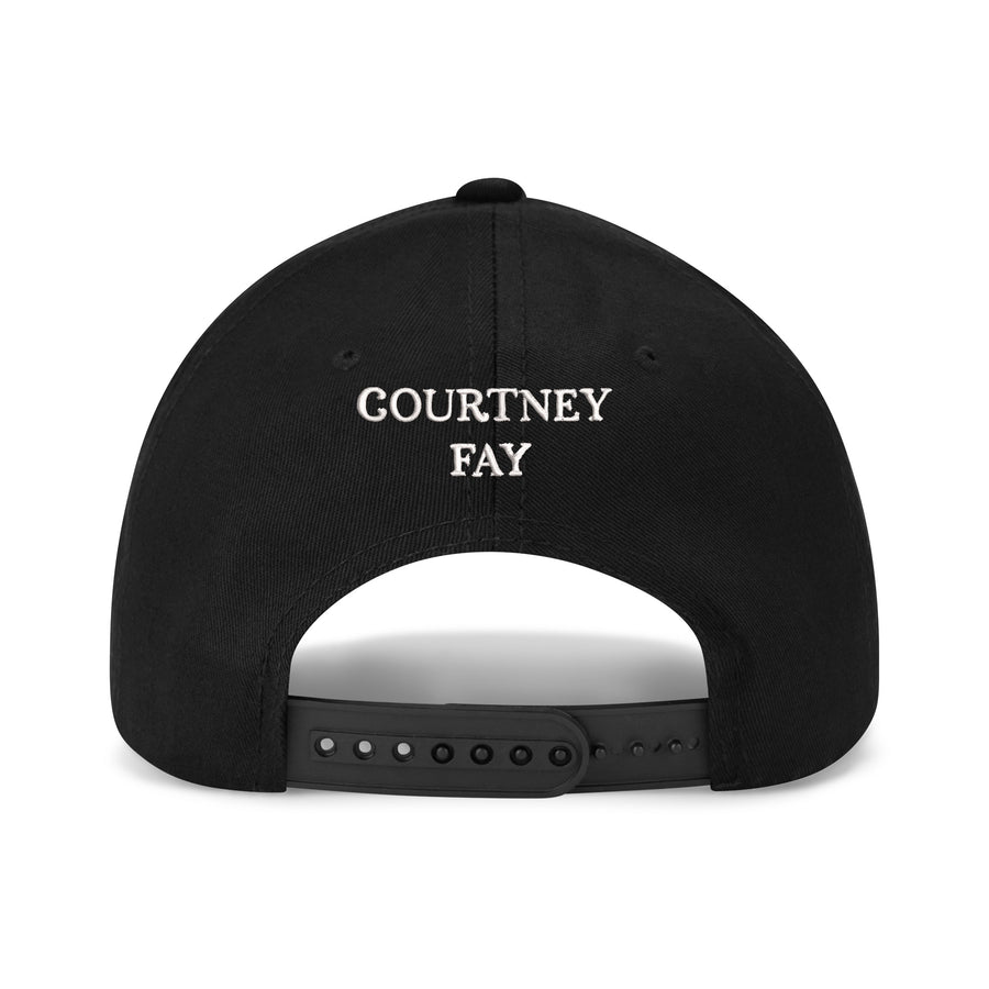 Courtney Fay Embroidered Baseball Cap - Black, Red, or Navy