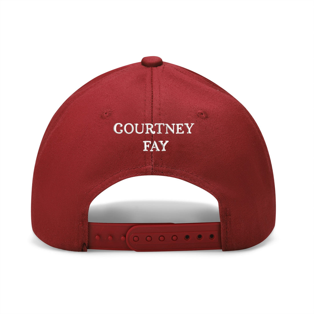 Courtney Fay Embroidered Baseball Cap - Black, Red, or Navy