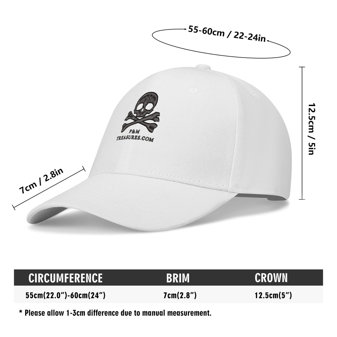 RDOC Hat -  Embroidered Baseball Cap - White or Gray