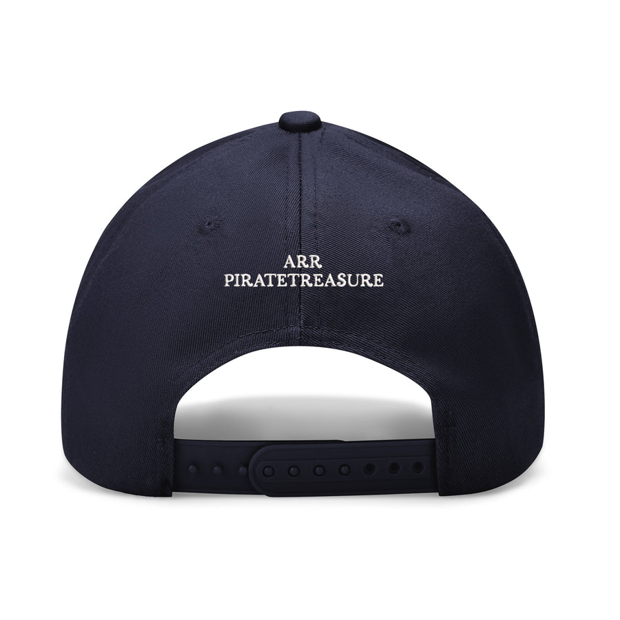 ARR PIRATETREASURE Hat - Embroidered Baseball Cap - Black, Red, or Navy