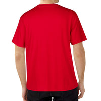 Embroidered Men's Cotton T shirt - White or Red