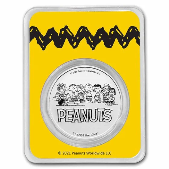 1 Oz Silver Treasure Coin - Peanuts - Charlie Brown