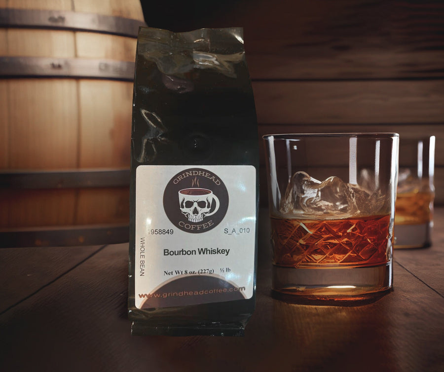 Bourbon Whiskey Coffee - Gourmet Bourbon Coffee Beans - 10 Bags -  1/2 lb