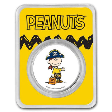 1 Oz Silver Treasure Coin - Peanuts - Charlie Brown